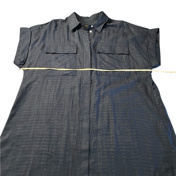 Banana Republic Indigo Blue Cotton Shirt Dress Size XL NWT - Picture 6 of 12